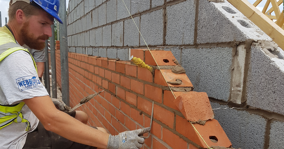 new build house brickwork